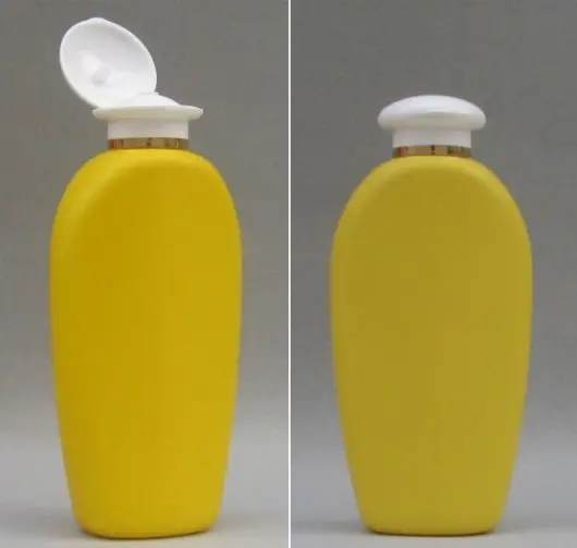 Sticla plastic 100ml culoare galben cu capac flip-top alb